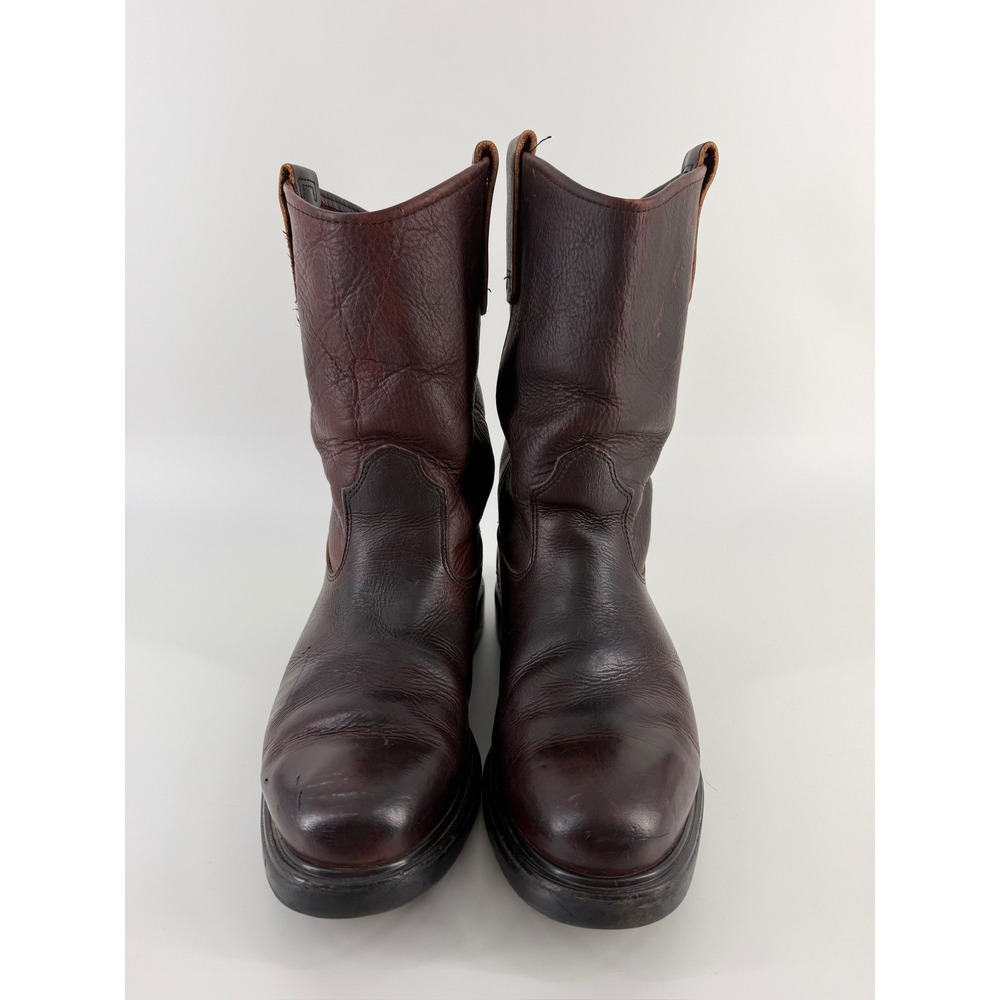 Red Wing Pecos Brown Leather Pull On Work Boots Made in USA Mens Vintage